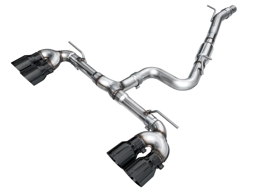 Track Edition Exhaust MK8 Black Tips for 2022-2026 Volkswagen Golf R Diamond