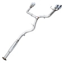 Track Edition Exhaust for VA GV Sedan 4" Chrome Silver Quad Tips for 2012-2021 Subaru WRX and WRX STI image 2