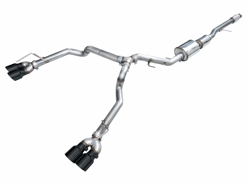 0FG Catback Split Rear Exit Exhaust for 2021+ Suburban/Yukon XL 5.3L - 4.5" Quad Diamond Black Tips