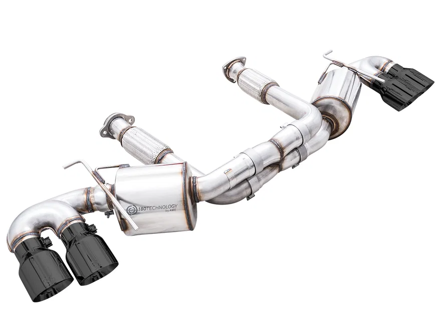 Touring Edition Exhaust for C8 4.5" Diamond Black Tips for 2020-2026 Chevrolet Corvette