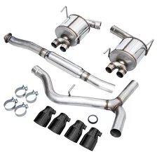 Touring Edition Exhaust for VA STI GV Sedan 4" Diamond Black Quad Tips for 2012-2021 Subaru WRX and WRX STI image 3