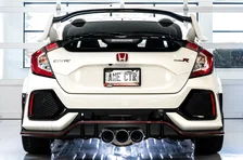 Touring Edition Exhaust for FK8 Type R (includes Front Pipe and DualPhase Mid Pipe) Triple Chrome Silver Tips for 2017-2021 Honda Civic image 3