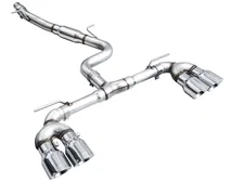 Track Edition Exhaust MK8 Chrome Silver Tips for 2022-2026 Volkswagen Golf R image 2
