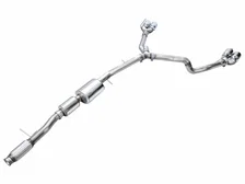 0FG Catback Split Rear Exit Exhaust for 2021+ Tahoe/Yukon 5.3L - 4.5" Quad Chrome Silver Tips image 2