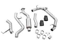 0FG Catback Exhaust with BashGuard™ Dual 4.5" Diamond Black Tips for 2021-2026 Ford Bronco image 2