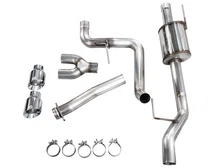 0FG Dual Side Exit Exhaust Cab 4.5" Chrome Silver Tips for 2021-2026 Ford F-150 Regular image 5