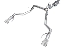 0FG Non-Resonated Catback (With Bumper Cutouts) 5" Chrome Silver Tips for 2021-2026 Ford F-150 and Lobo image 2