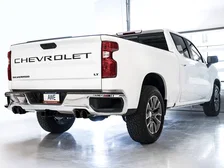 0FG Catback Split Rear Exit Exhaust for 4th Gen Silverado/ 5.3L (With Bumper Cutouts) Quad Diamond Black Tips for 2019-2026 Chevrolet Silverado 1500 and GMC Sierra 1500 image 3