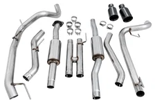 0FG Exhaust for Gen 2 (Resonated Performance Cat-back) Diamond Black 5" Tips for 2017-2020 Ford F-150 image 2