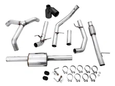 0FG Catback Split Rear Exit Exhaust for 4th Gen Silverado/ 5.3L (Flat Bumper) Dual Diamond Black Tips for 2019-2026 Chevrolet Silverado 1500 and GMC Sierra 1500 image 3