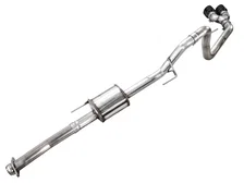 0FG Dual Side Exit Exhaust Cab 4.5" Diamond Black Tips for 2021-2026 Ford F-150 Regular image 2