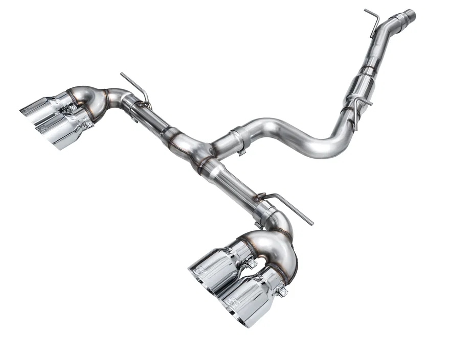 Track Edition Exhaust MK8 Chrome Silver Tips for 2022-2026 Volkswagen Golf R