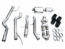 0FG Catback Split Rear Exit Exhaust for 2021+ Tahoe/Yukon 5.3L - 4.5" Quad Diamond Black Tips image 9
