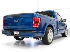 0FG Dual Side Exit Exhaust Cab 4.5" Chrome Silver Tips for 2021-2026 Ford F-150 Regular image 8