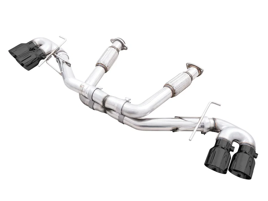 Track Edition Exhaust for C8 4.5" Diamond Black Tips for 2020-2026 Chevrolet Corvette