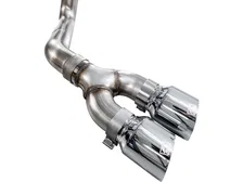 0FG Dual Side Exit Exhaust Cab 4.5" Chrome Silver Tips for 2021-2026 Ford F-150 Regular image 4