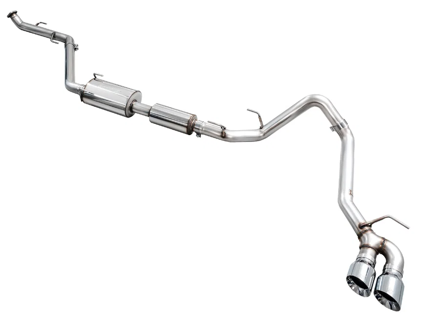 0FG Exhaust for 4th Gen Chrome Silver Tips for 2024-2026 Toyota Tacoma Dual