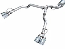 0FG Catback Split Rear Exit Exhaust for 2021+ Tahoe/Yukon 5.3L - 4.5" Quad Chrome Silver Tips image 7