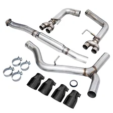 Track Edition Exhaust for VA GV Sedan 4" Diamond Black Quad Tips for 2012-2021 Subaru WRX and WRX STI image 3