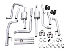0FG Catback Exhaust for 4th Gen Silverado/ 6.2L (with bumper cutouts) 4" Diamond Black Tips for 2019-2026 Chevrolet Silverado 1500 and GMC Sierra 1500 image 4