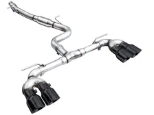 Track Edition Exhaust MK8 Black Tips for 2022-2026 Volkswagen Golf R Diamond image 2