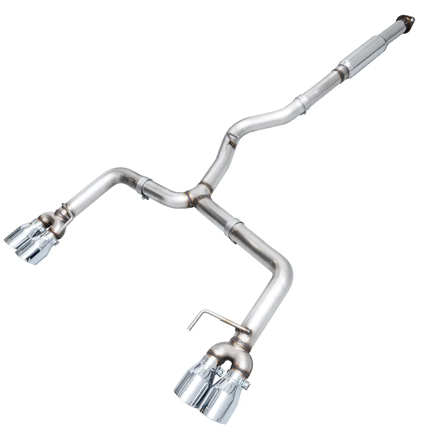 Track Edition Exhaust for VA GV Sedan 4" Chrome Silver Quad Tips for 2012-2021 Subaru WRX and WRX STI