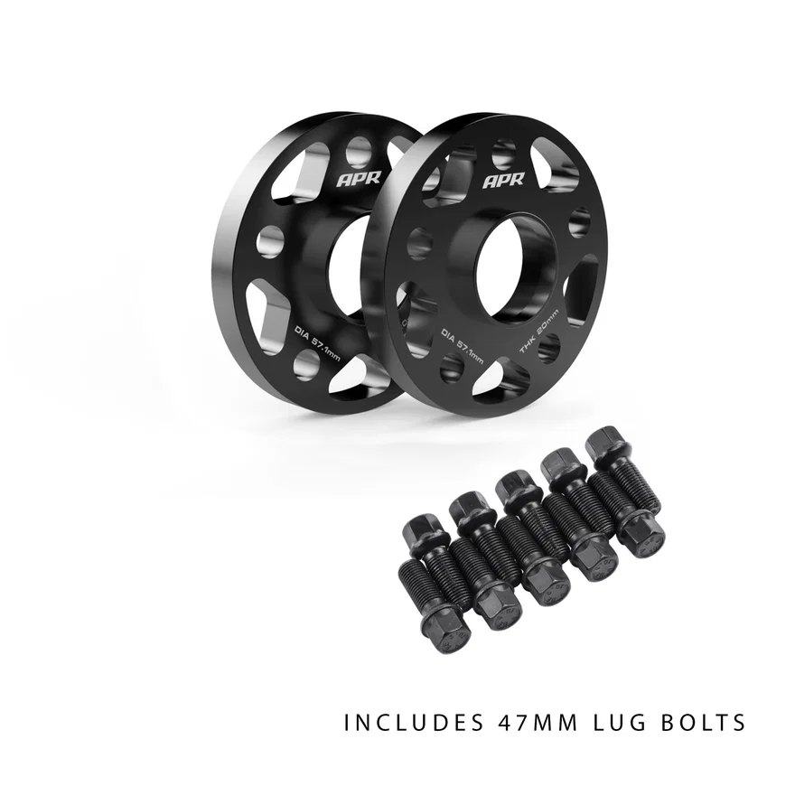 APR KT100012, Wheel Spacer Kit With Lug Bolts - 20mm Thick - 57.1mm CB - 47mm Bolts