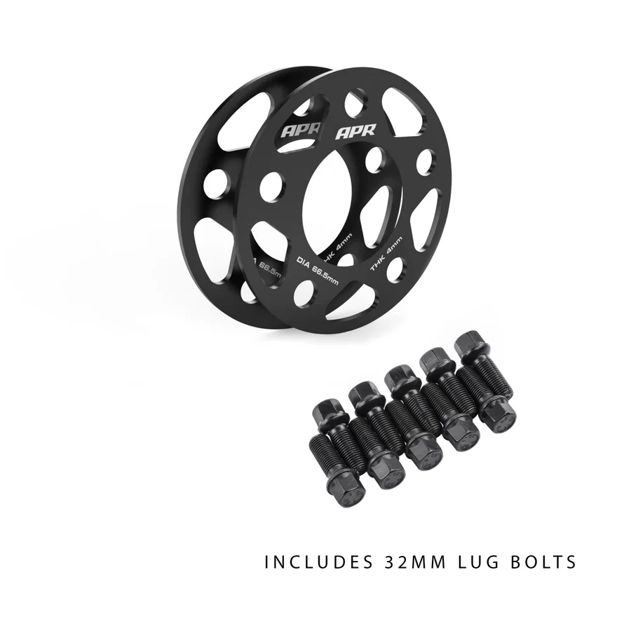 APR KT100015, Wheel Spacer Kit With Lug Bolts - 4mm Thick - 66.5mm CB - 32mm Bolts