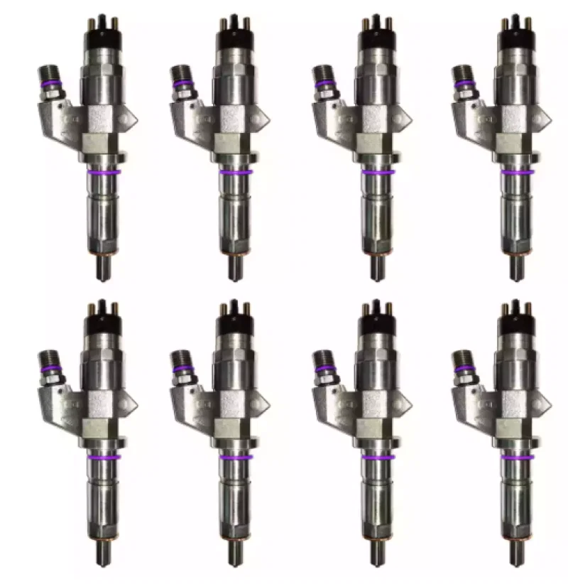 Exergy E01 10164, 01-04 Chevrolet Duramax 6.6L LB7 Reman 500% Over Injector w/Internal Modification - Set of 8