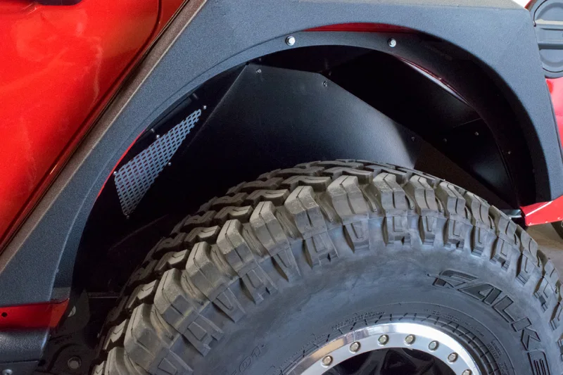 DV8 Offroad INFEND-03RB, 2018+ Jeep Wrangler JL Rear Inner Fenders - Black