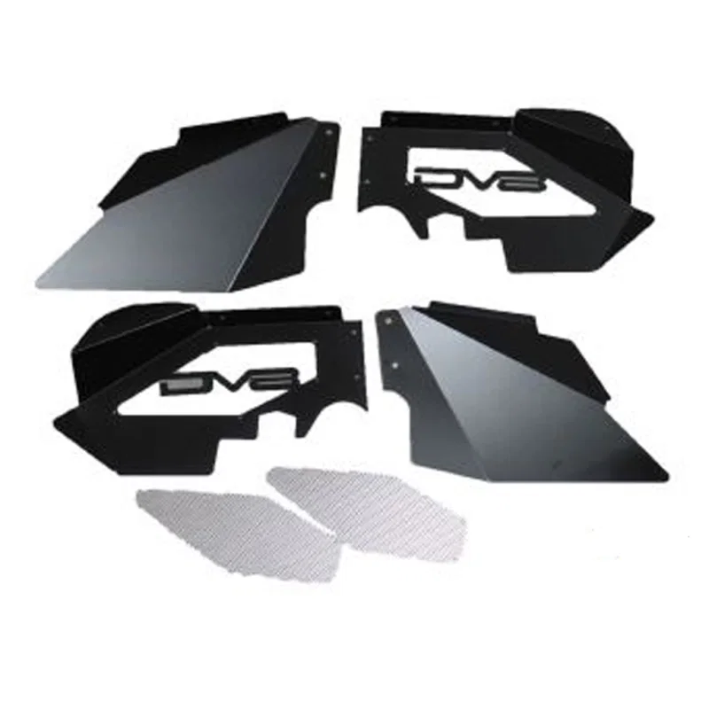 DV8 Offroad INFEND-01FB, 07-18 Jeep Wrangler JK Front Aluminum Inner Fender - Black