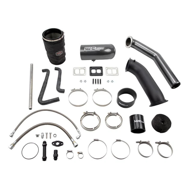 Wehrli WCF100486-FB, 04.5-07 Cummins 5.9L S400 High Mount Turbo 2nd Gen Swap Kit - Flat Black for Dodge