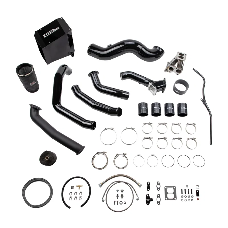 Wehrli WCF100489-FB, 01-04 GM Duramax LB7 S400 Single Turbo Install Kit - Flat Black