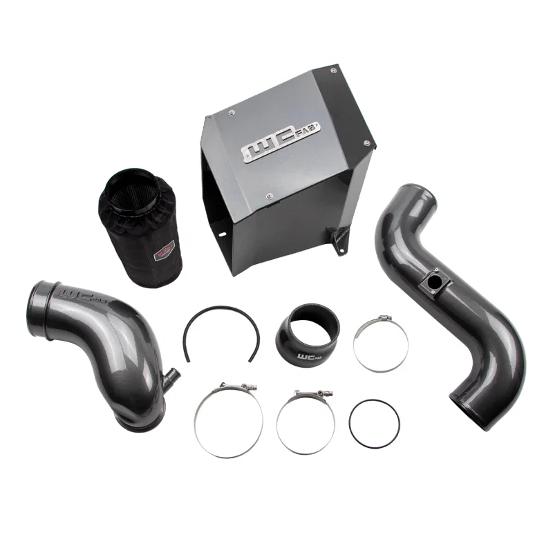 Wehrli WCF100301-GB, 2004.5-2005 LLY Duramax 4in Intake Kit with Air Box Stage 2 Gloss Black