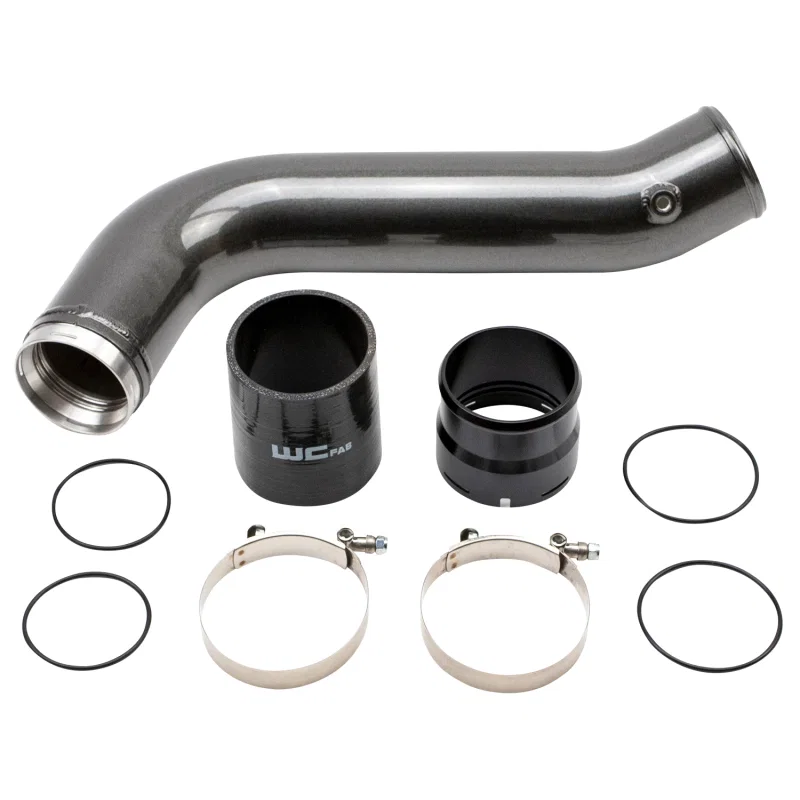 Wehrli WCF100381-SGB, 20-26 GM Duramax L5P Passenger Side 3.5in Intercooler Pipe - Semi-Gloss Black