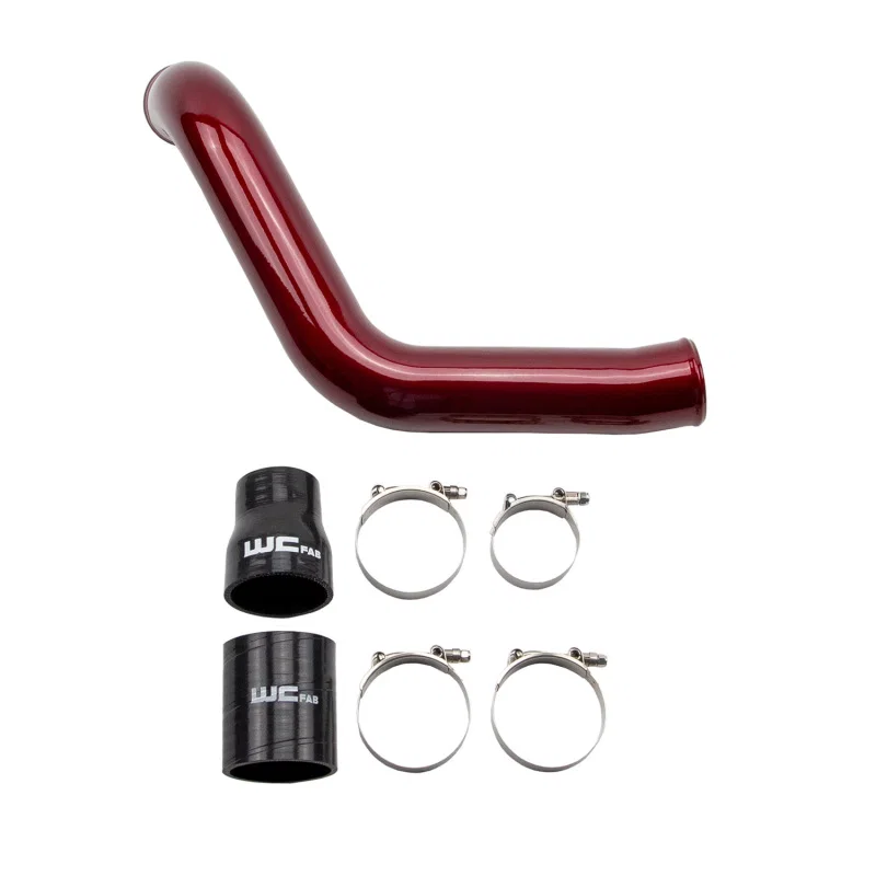 Wehrli WCF100355-RED, 04-05 Duramax (LLY) Passenger Side 3in Intercooler Pipe - Red