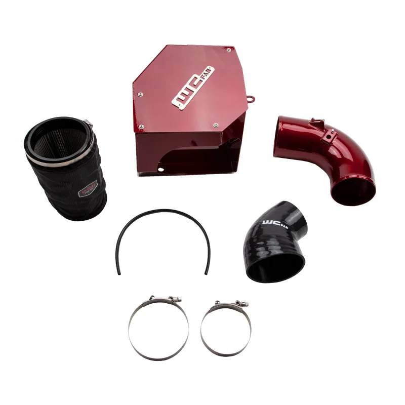Wehrli WCF100315-RED, 19-23 Cummins 6.7L 5in Intake Kit - WCFab Red for Ram