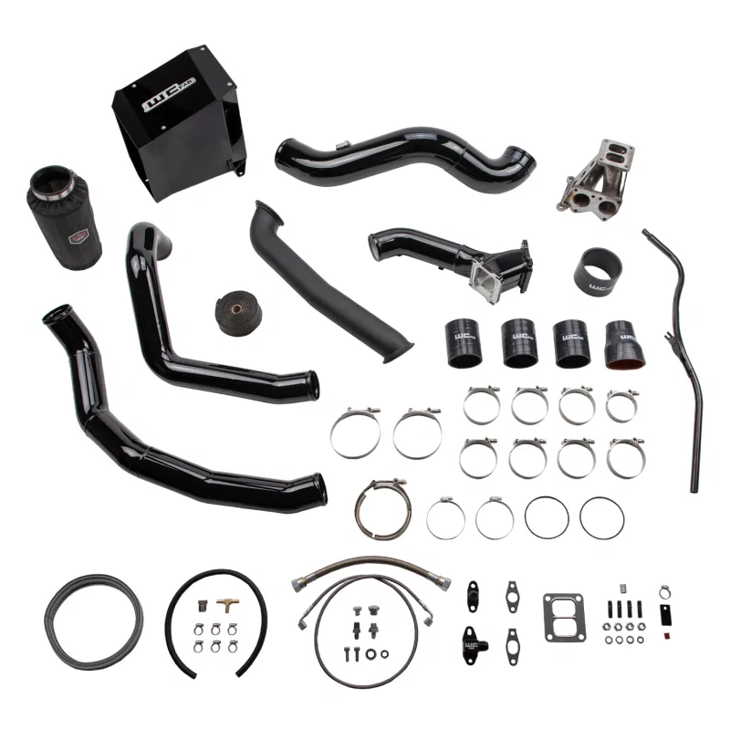 Wehrli WCF100478-FB, 01-04 GM Duramax LB7 S300 Single Turbo Install Kit - Flat Black