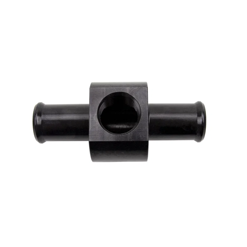 Wehrli WCF205-151, 3/4in Hose Barb Straight w/ 1/2in NPT Port Billet Aluminum Adapter Fitting - Black Anodized