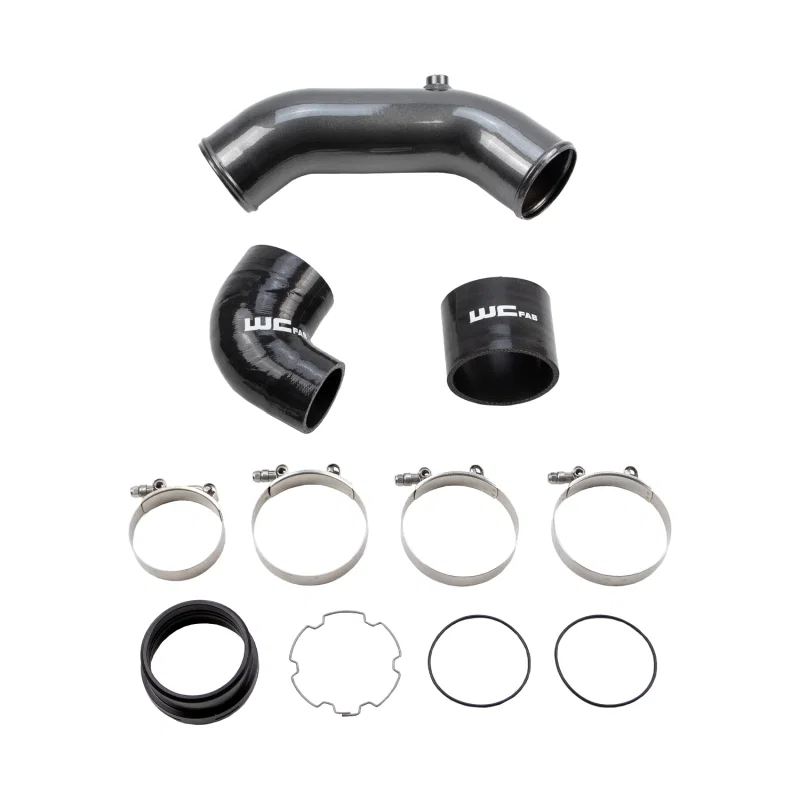 Wehrli WCF100295-BG, 2017+ Ford 6.7L Power Stroke 3.5in Cold Side Intercooler Pipe - Bengal Gray