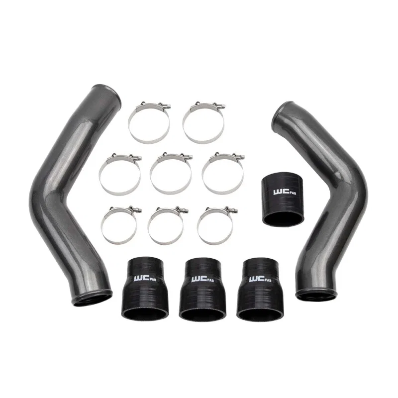 Wehrli WCF100423-BS, 13-18 Ram 6.7L Cummins 3.5in Intercooler Pipes Kit - Bengal Silver