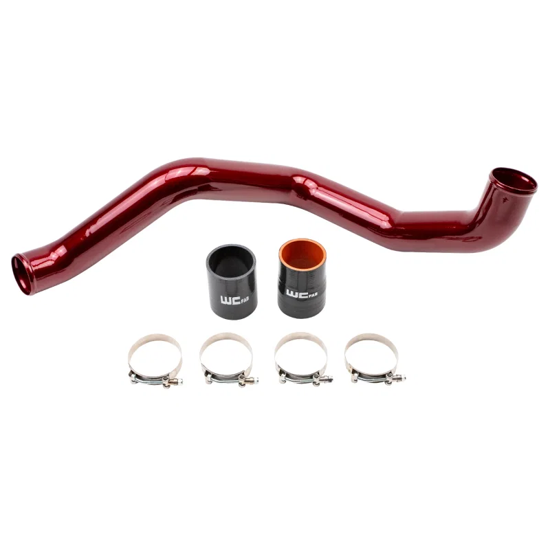 Wehrli WCF100365-RED, 20-24 Chevrolet 6.6L L5P Duramax Driver Side 3in Intercooler Pipe - WCFab Red