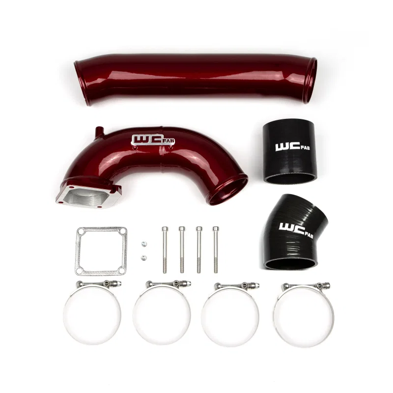 Wehrli WCF100566-BG, 98.5-02 Cummins 5.9L 3.5in Intake Horn & Driver Intercooler Pipe - Bengal Grey for Dodge