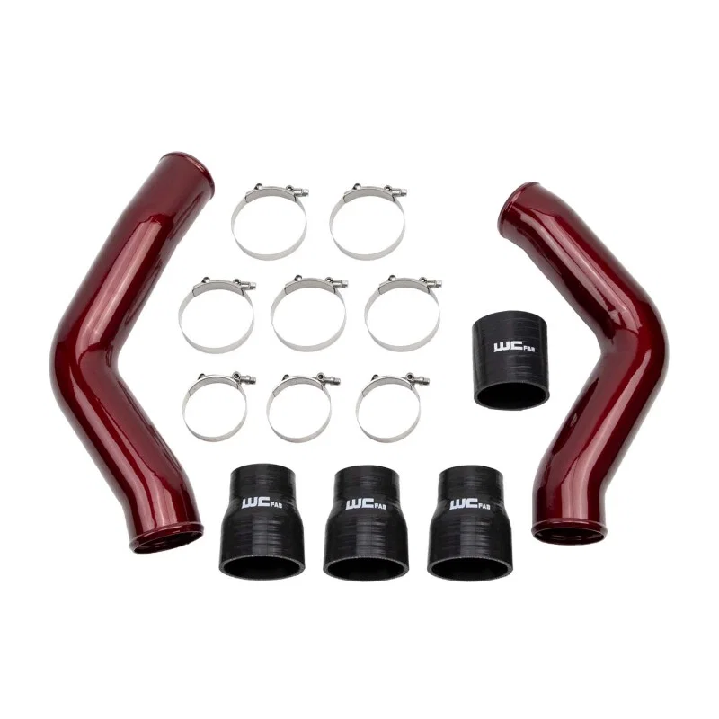 Wehrli WCF100423-RED, 13-18 Ram 6.7L Cummins 3.5in Intercooler Pipes Kit - WCFab Red