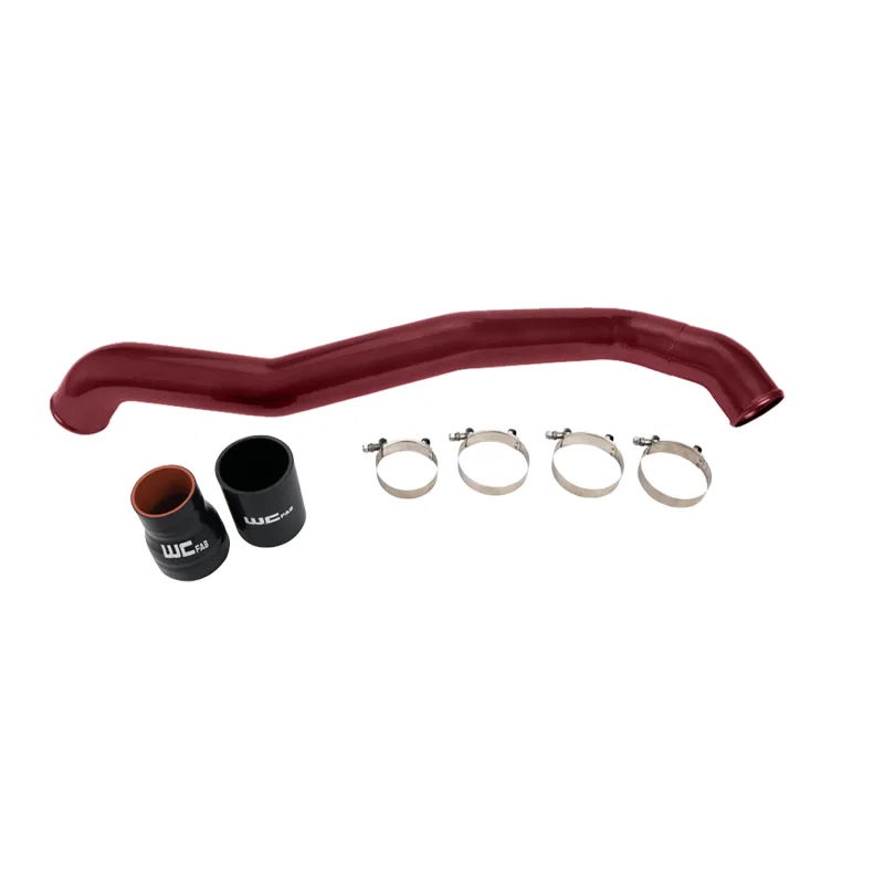 Wehrli WCF100353-RED, 11-16 Chevrolet 6.6L LML Duramax Driver Side 3in Intercooler Pipe - WCFab Red