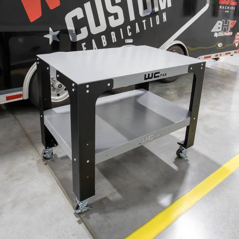 Wehrli WCF25-3248-120-SSTBLGRY, Modular Steel Work Bench Top/Shelf Kit - 32in x 48in x .120in Thick (Stainless Steel & Grey)