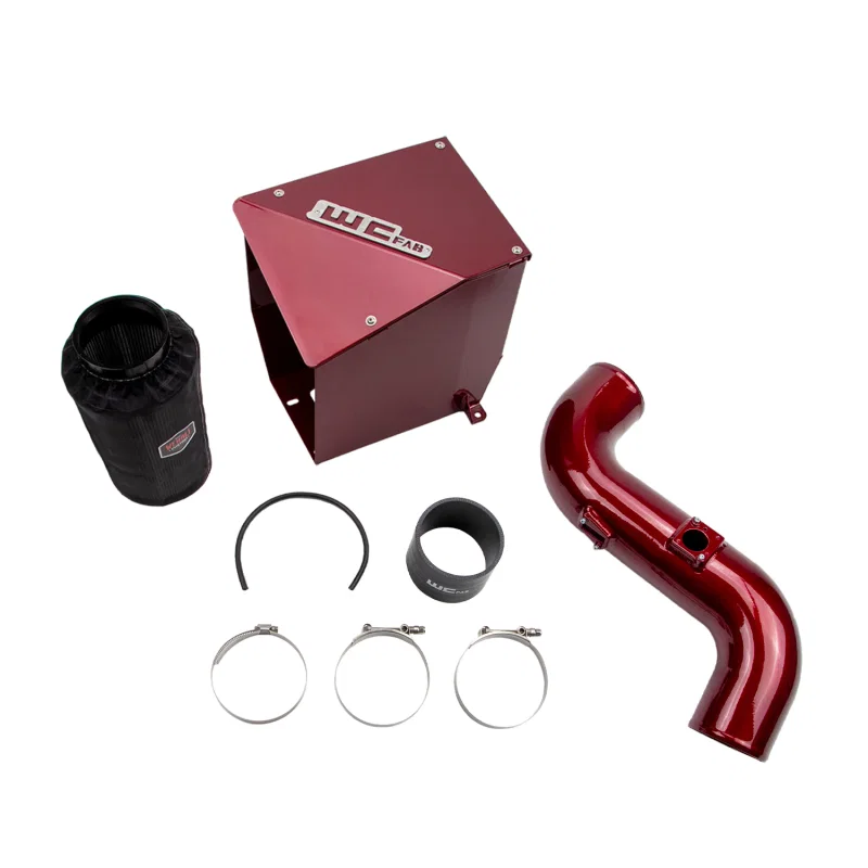 Wehrli WCF100194-RED, 11-16 Chevrolet Duramax LML 4in Intake Kit - WCFab Red