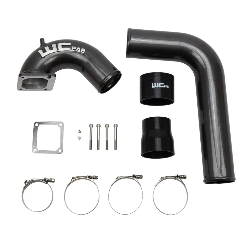 Wehrli WCF100528-SC, 03-07 Cummins 5.9L 3.5in Intake Horn & Driver Intercooler Pipe - Sparkle Copper for Dodge