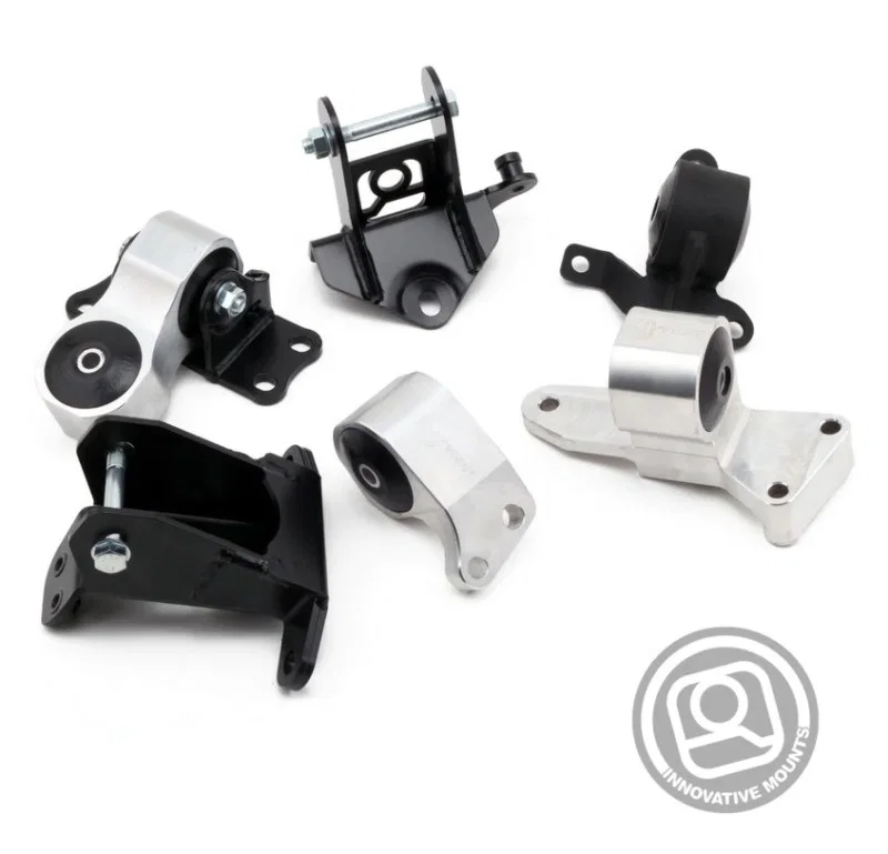 Innovative Mounts B90850-75A, 06-11 Honda Civic Si K-Series Silver Billet Aluminum Mounts 75A Bushings (Not K24 Trans)