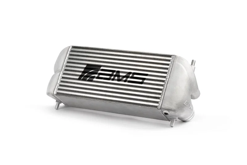AMS AMS.55.09.0001-1, Performance 2015+ Ford F-150 & Raptor 2.7L/3.5L EcoBoost Stock Loc. Intercooler (Silver w/ Logo)